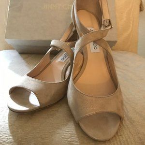 Jimmy Choo Emily Shimmer Suede, Sexy Strappy Heels